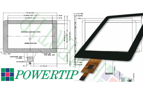 Powertip OGS capacitieve touch TFT panel displays