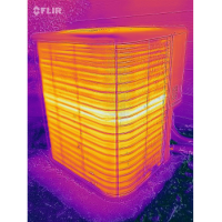 Warmtebeeld van een HVAC installatie