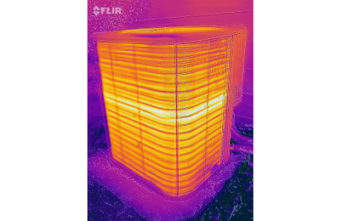 Warmtebeeld van een HVAC installatie