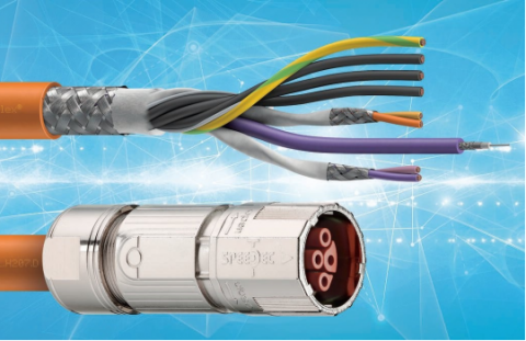 Nieuwe flexibele chainflex kabel bespaart 40% ruimte en zorgt voor een betrouwbare energie- en data-overdracht (Bron igus B.V.)