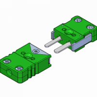 Vergrendelbare thermokoppel mini connector
