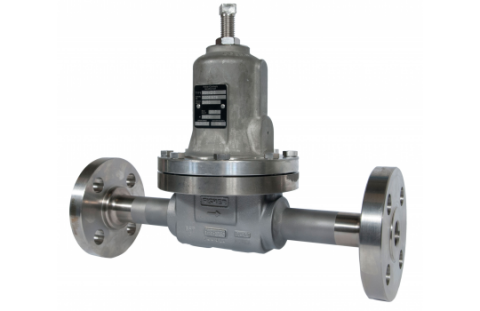 lichtgewicht, corrosiebestendige versie van de Fisher 98 serie backpressure regulators/relief valves