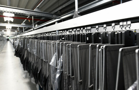 De pocket sorter van  Dematic is uiterst geschikt voor het afhandelen van retourzendingen en handling van artikelen in mode- en e-commerce bedrijven. (Foto: Dematic)