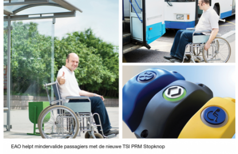TSI PRM stopknop voor het openbaar vervoer van EAO Benelux
